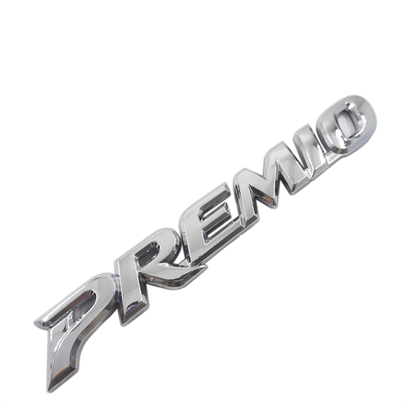 1x ABS PREMIO Letter Mobil Auto Rear Trunk Decorative Emblem Badge Stiker Decal Pengganti TOYOTA PREMIO