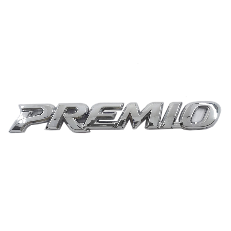 1x ABS PREMIO Letter Mobil Auto Rear Trunk Decorative Emblem Badge Stiker Decal Pengganti TOYOTA PREMIO