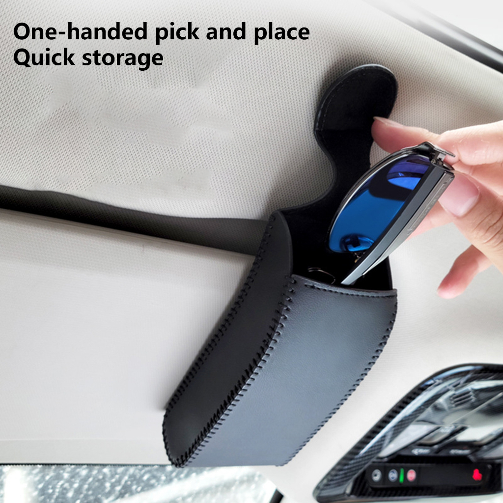 Suppmodel Mobil Kuat Pelindung Matahari Pemegang Aksesoris Mobil Woman Man Sun Visor Glasses Case Portable