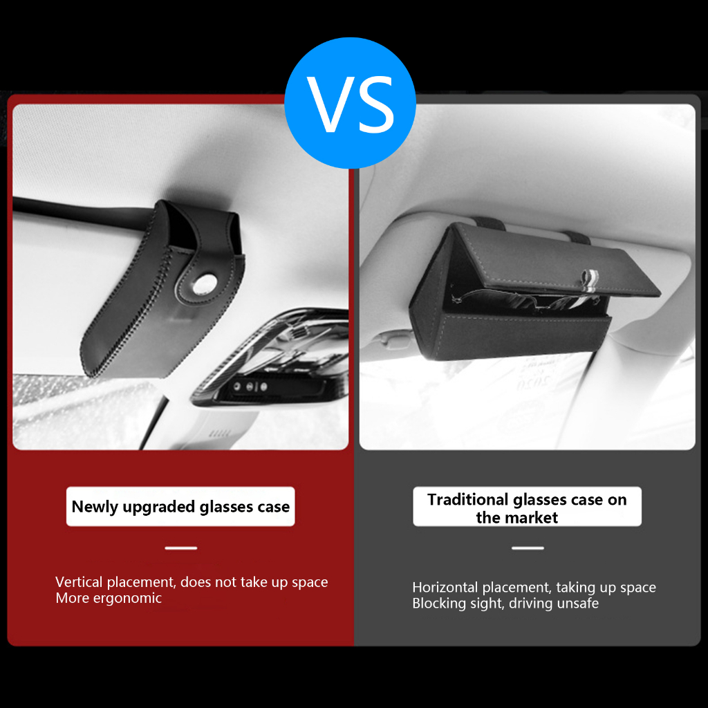 Suppmodel Mobil Kuat Pelindung Matahari Pemegang Aksesoris Mobil Woman Man Sun Visor Glasses Case Portable