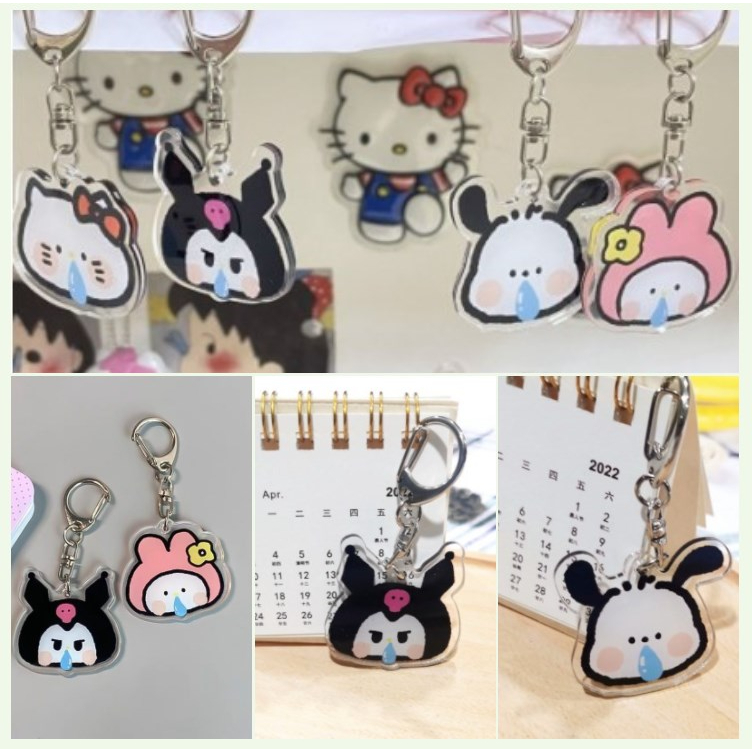 【COD】Keychain Nasal Sanrio Kuromi Pochacco Melody Keychain Kitty Aksesoris Liontin Akrilik