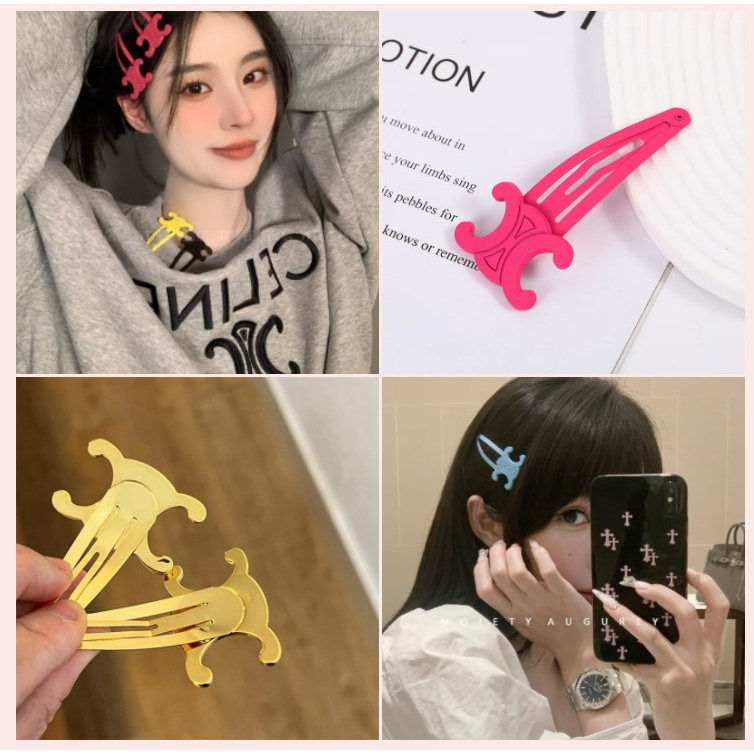 【COD】Bobby Pin French Vintage Metal Makaron Poni Samping Klip Makeup Hair Clip