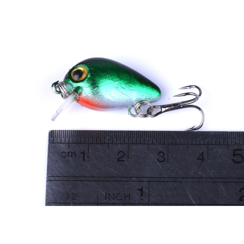 Hengjia 10pcs/box Small Baits 3cm 1.5g ABS Plastik Keras Mini Crankbait Ikan Kecil Memancing Umpan Fishing Lures set 10 color