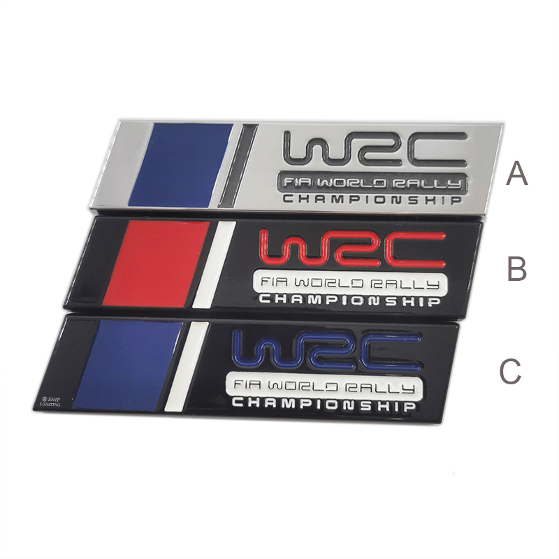 1x Metal WRC FIA WORLD RALLY CHAMPIONSHIP Logo Mobil Auto Emblem Sticker Decal Badge Pengganti HONDA WRC