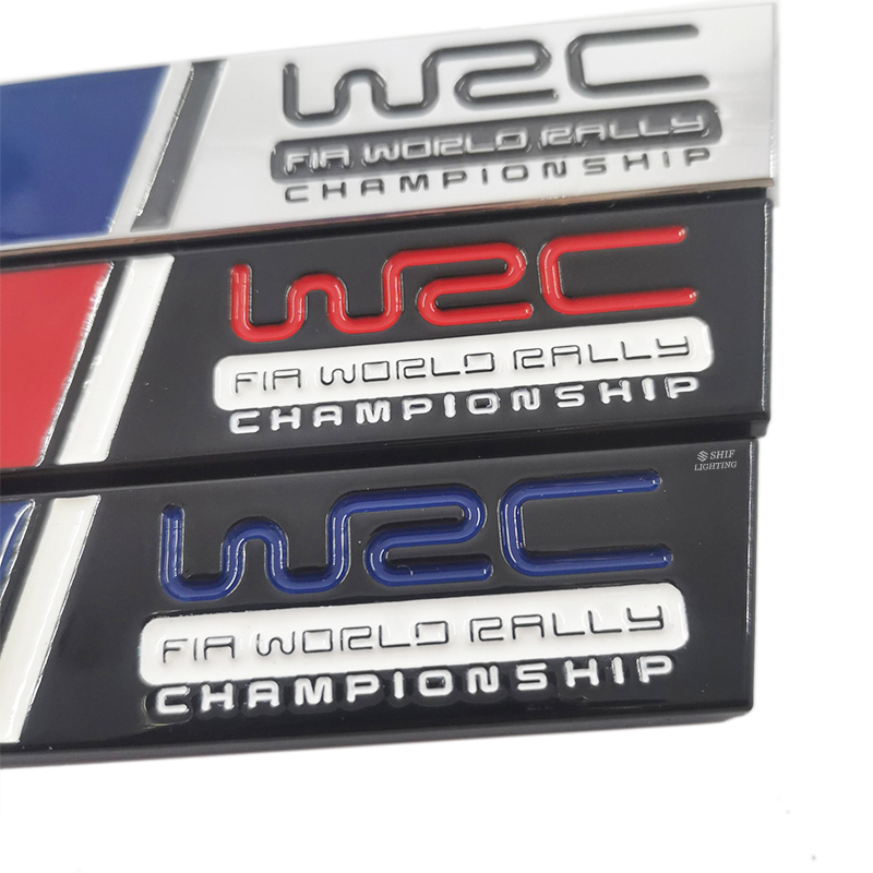 1x Metal WRC FIA WORLD RALLY CHAMPIONSHIP Logo Mobil Auto Emblem Sticker Decal Badge Pengganti HONDA WRC