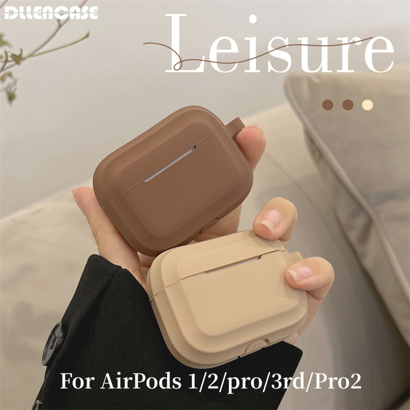 INPODS Dllencase Simply Brown For Apple AirPods Gen2 Case Silikon Untuk AirPods Pro Case1 /2 /3 Untuk Airpod3 Case Earphone Inpods1 /2 /3 A347