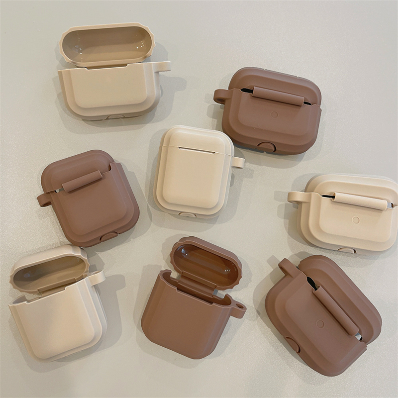 INPODS Dllencase Simply Brown For Apple AirPods Gen2 Case Silikon Untuk AirPods Pro Case1 /2 /3 Untuk Airpod3 Case Earphone Inpods1 /2 /3 A347