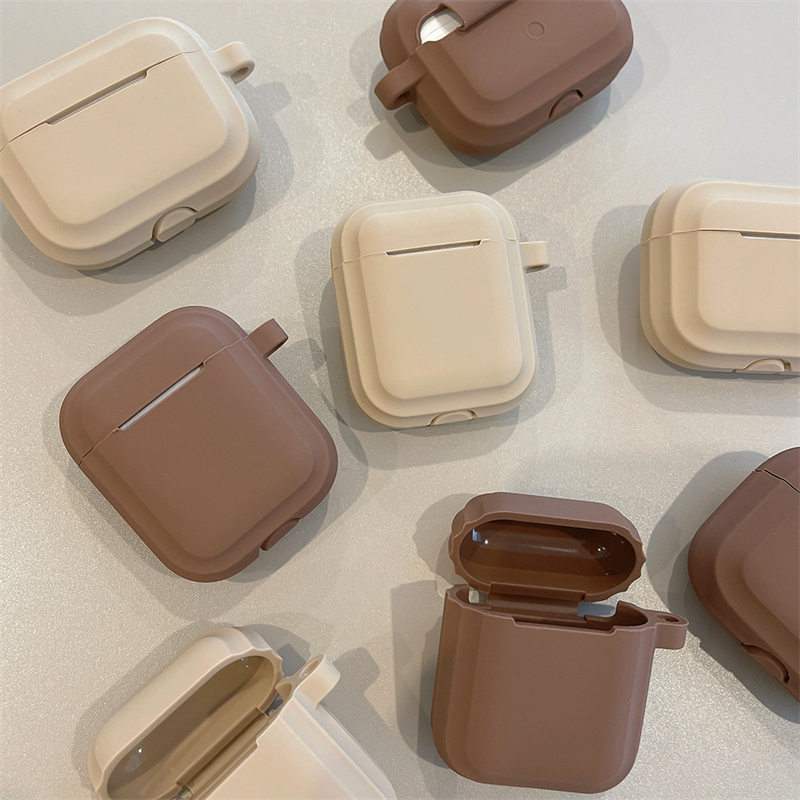 INPODS Dllencase Simply Brown For Apple AirPods Gen2 Case Silikon Untuk AirPods Pro Case1 /2 /3 Untuk Airpod3 Case Earphone Inpods1 /2 /3 A347