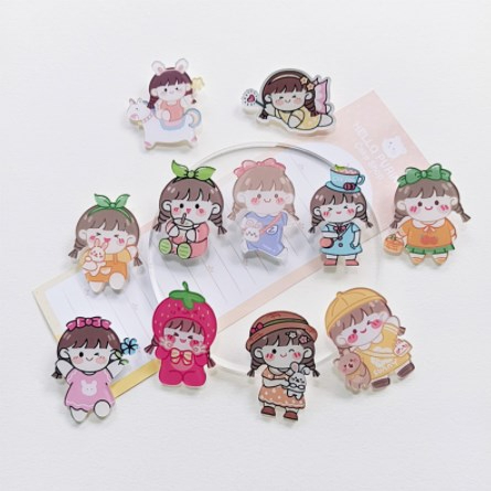 【COD】CUTE PIN BROOCH PIN BROS ACRYLIC ACRYLIC KOREAN STYLE CUTE IMPORT / PIN TAS LUCU