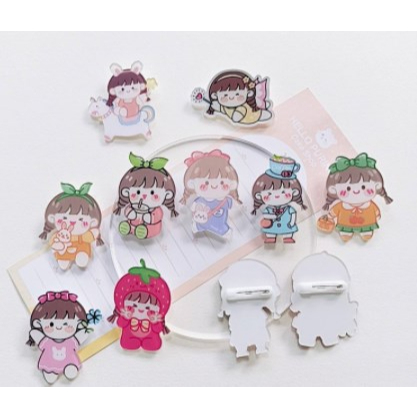 【COD】CUTE PIN BROOCH PIN BROS ACRYLIC ACRYLIC KOREAN STYLE CUTE IMPORT / PIN TAS LUCU