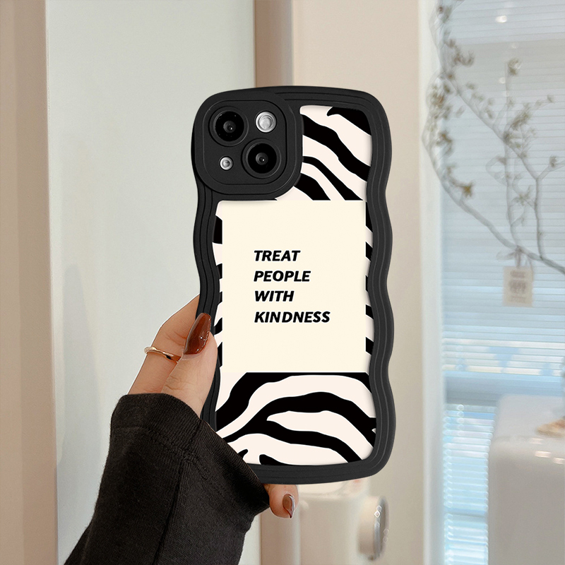 Infinix Hot9 11 10 8 Play 12 Pro Hot 10T 10s 11s NFC 10Lite 11s 12i 20 20s Smart5 4 6 Plus Note8 12 G96 10Pro 12Pro 12 2023 Art Zebra Pattern Wavy Edge Irregular Stripe Case