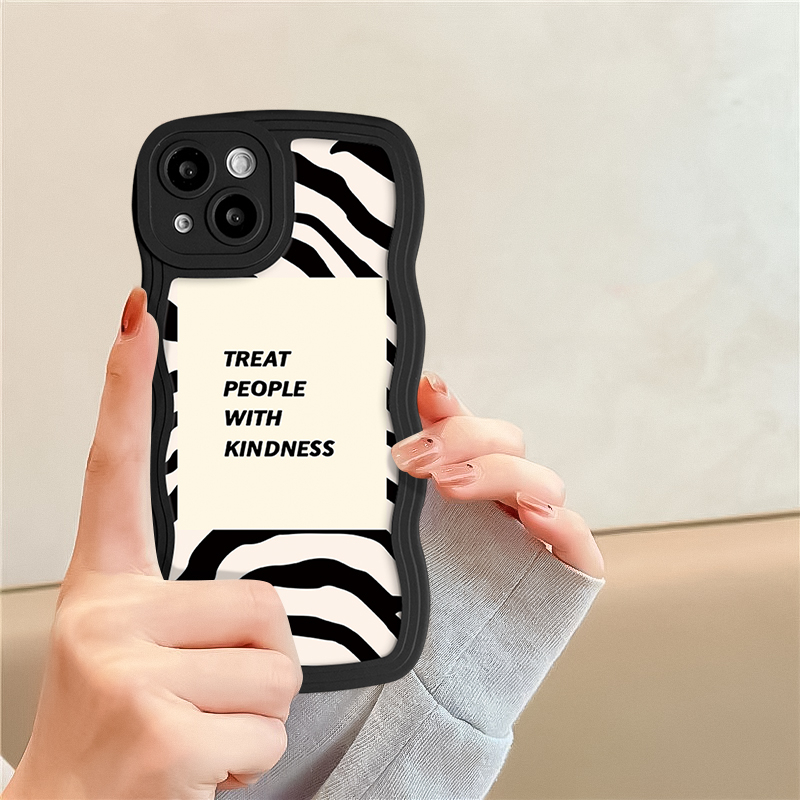 Infinix Hot9 11 10 8 Play 12 Pro Hot 10T 10s 11s NFC 10Lite 11s 12i 20 20s Smart5 4 6 Plus Note8 12 G96 10Pro 12Pro 12 2023 Art Zebra Pattern Wavy Edge Irregular Stripe Case