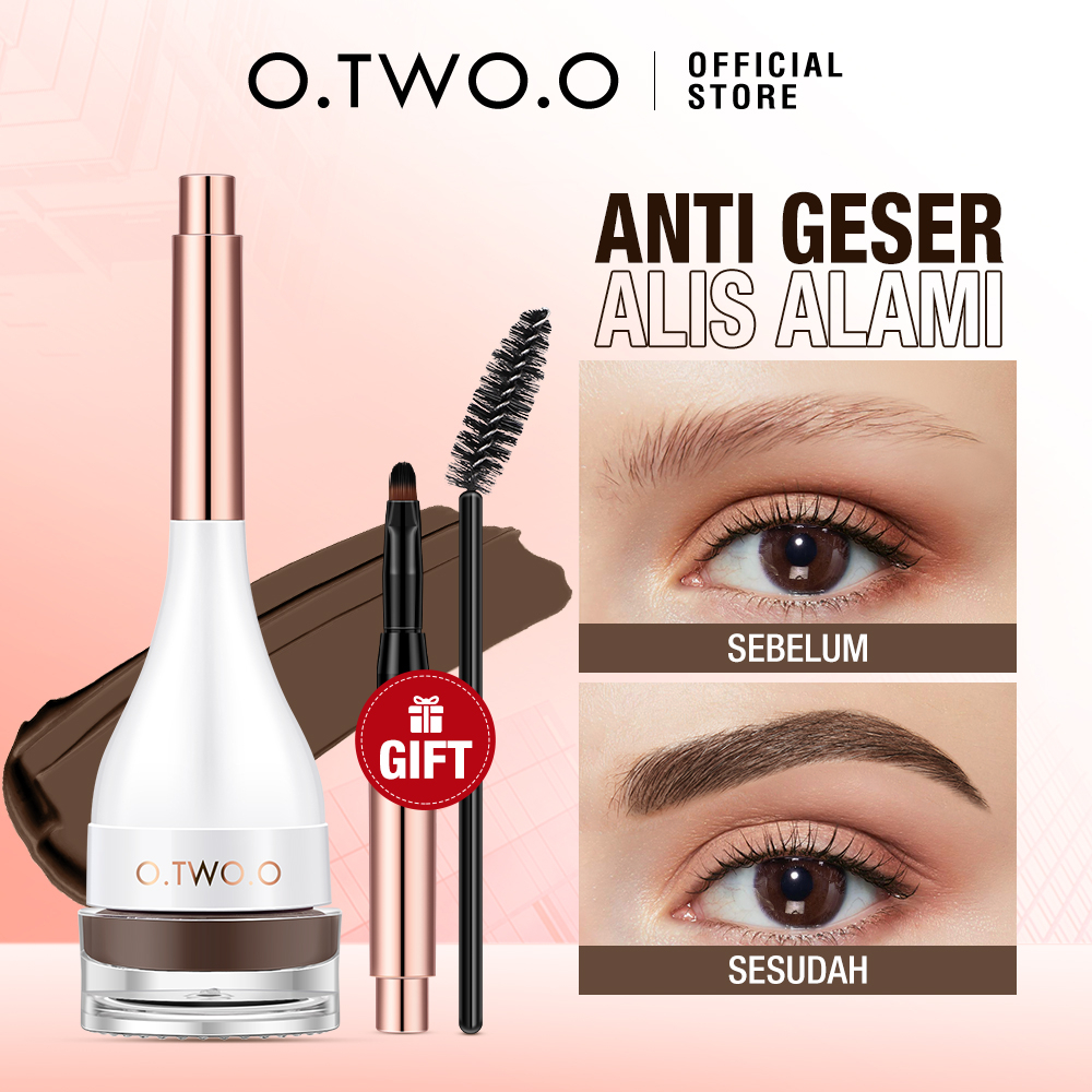 O.TWO.O 2 pcs/set Face Makeup Primer Invisible Pore &amp; Waterproof Eyebrow Cream &amp; Powder Gel