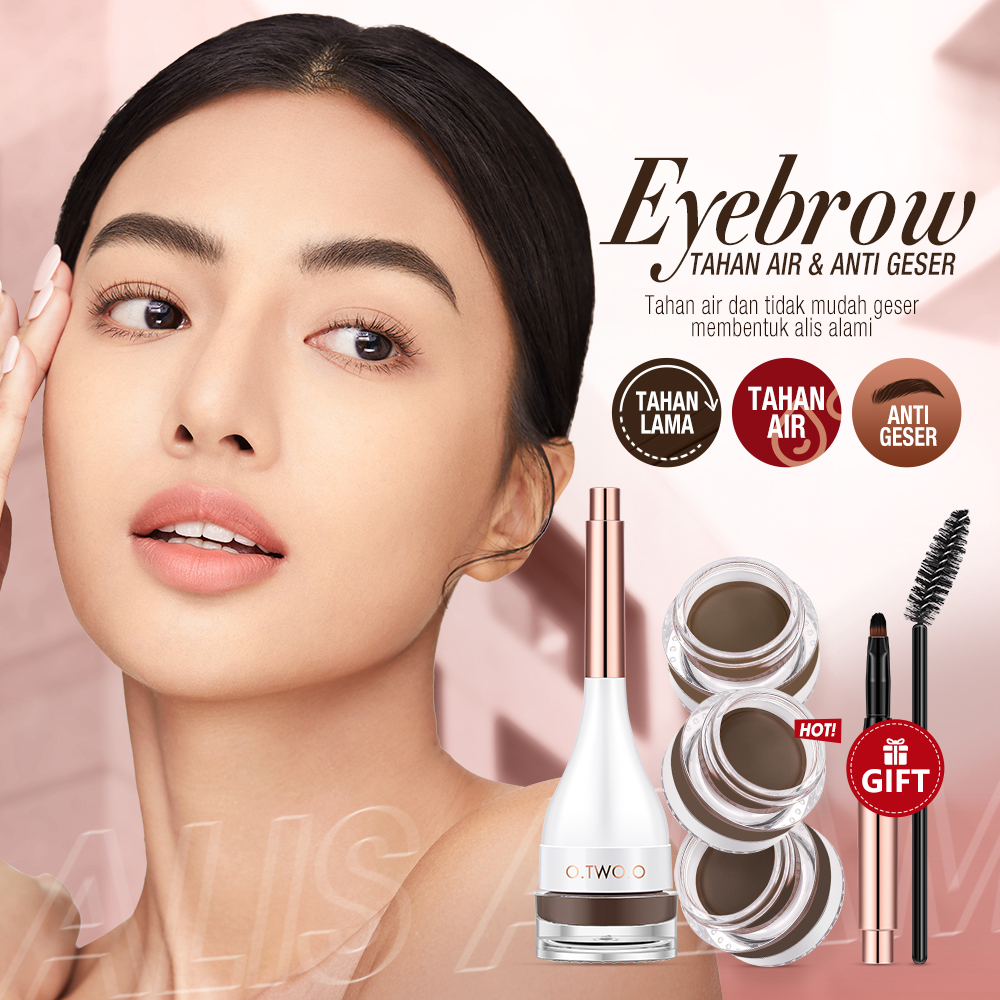 O.TWO.O 2 pcs/set Face Makeup Primer Invisible Pore &amp; Waterproof Eyebrow Cream &amp; Powder Gel