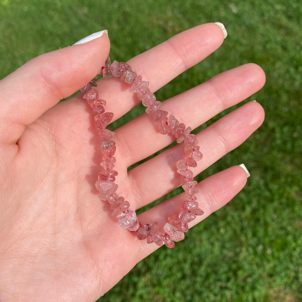 Batu Akik Kristal Warna-Warni Gelang Batu Alam Kerikil Kristal Tidak Teratur Longgar Bead Bracelet