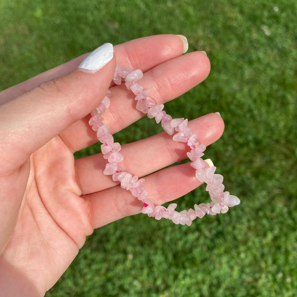 Batu Akik Kristal Warna-Warni Gelang Batu Alam Kerikil Kristal Tidak Teratur Longgar Bead Bracelet