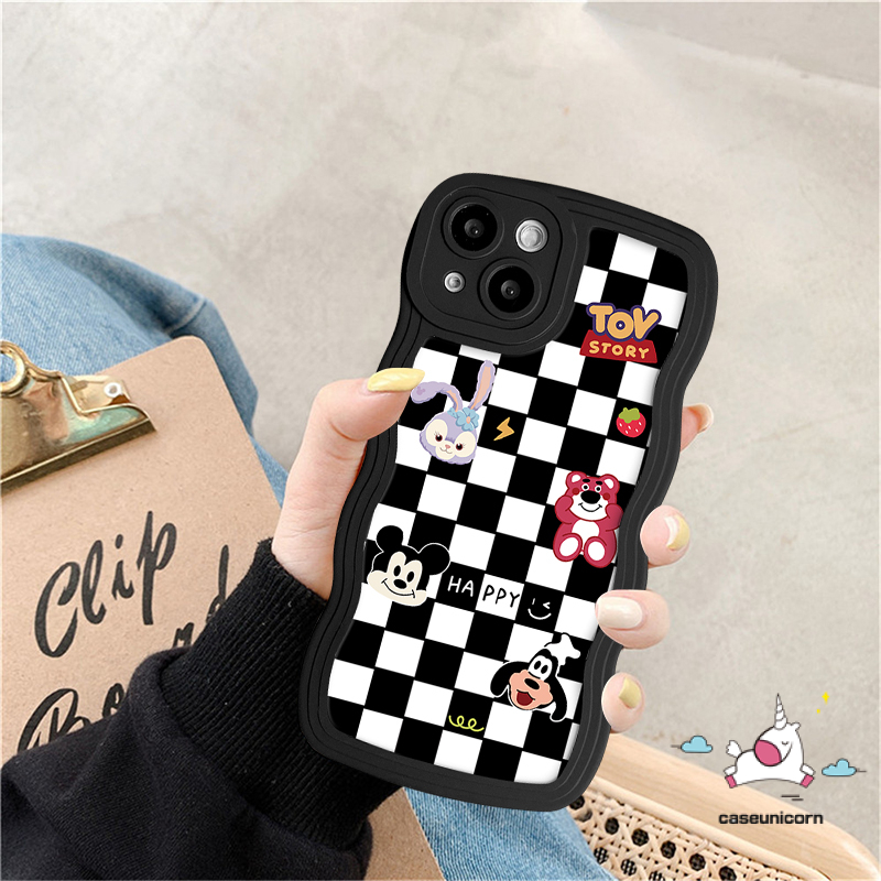 Infinix Hot 12 Pro 11 10T 10 9 8 Play Hot 11s 10s NFC 10Lite 11s 12i 20 20s Smart 5 4 6 Plus Note 8 12 G96 10Pro 12Pro 12 2023 Papan Catur Smiley Cute Dinosaurus Wavy Edge Soft Case