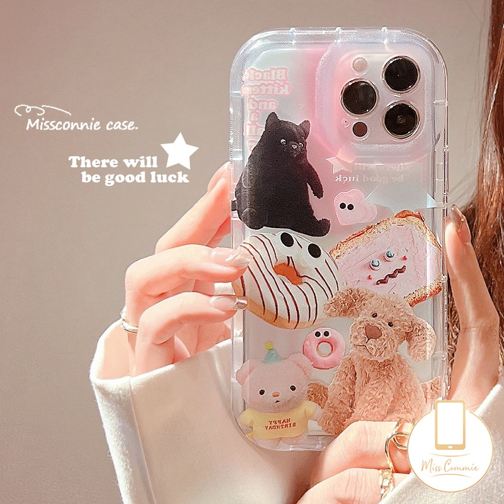 Case Untuk Redmi 9C 12C 10C 9 9T 10 A1 10A 9A 9C NFC Redmi Note11 10s 9 10 11s Note8 Note9 10s Note11 POCO F4 Kreatif Lucu Kartun Klip Art Anjing TPU Lembut Shockproof Airbag Case