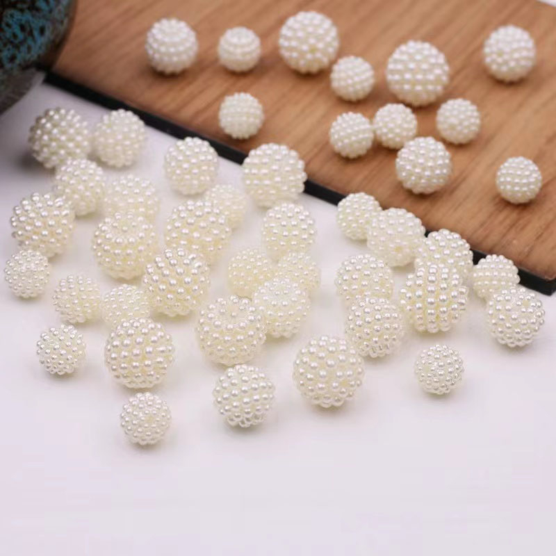 10pcs 10mm 12mm 14mm Acrylic Beads Yangmei Beads Circular Loose Beads Cocok Untuk Membuat Perhiasan DIY Aksesoris Beads