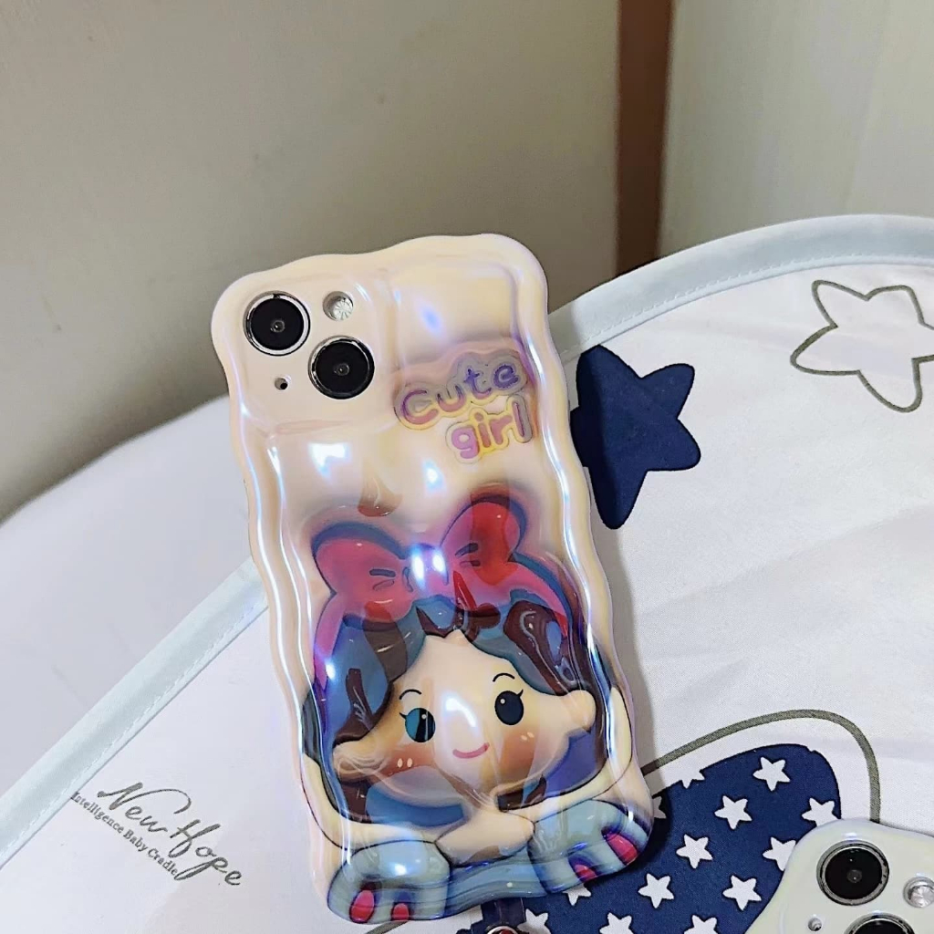 IPHONE Bingkai Foto Happy Cute Girl Princess Desain Gelang Merah Casing Ponsel Kompatibel Dengan Iphone12 13 14 11 Pro Max Ggrzxc