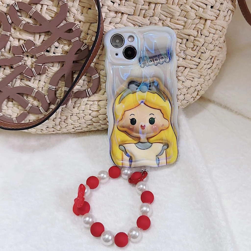 IPHONE Bingkai Foto Happy Cute Girl Princess Desain Gelang Merah Casing Ponsel Kompatibel Dengan Iphone12 13 14 11 Pro Max Ggrzxc