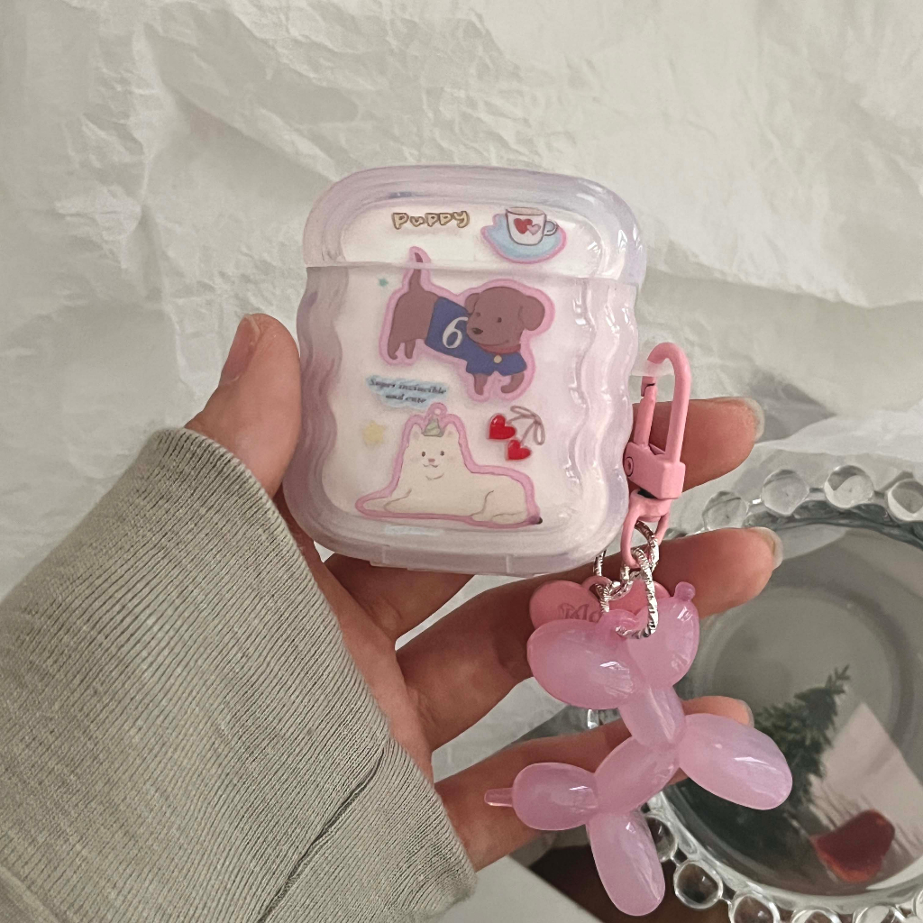 Casing soft case tpu Motif Kartun Beruang Untuk Airpods 1 / 2 / 3 (2021) / 2nd