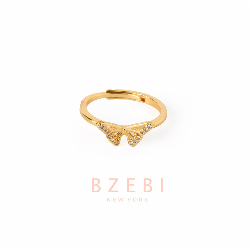 Bzebi Cincin Emas Berlian 18k, Cincin Terbuka Ajustable, Anti Karat, Gaya Korea, Aksesoris Fashion Wanita, Aksesoris Sehari-Hari, Perhiasan Premium, Hadiah Ulang Tahun Dengan Box 340r