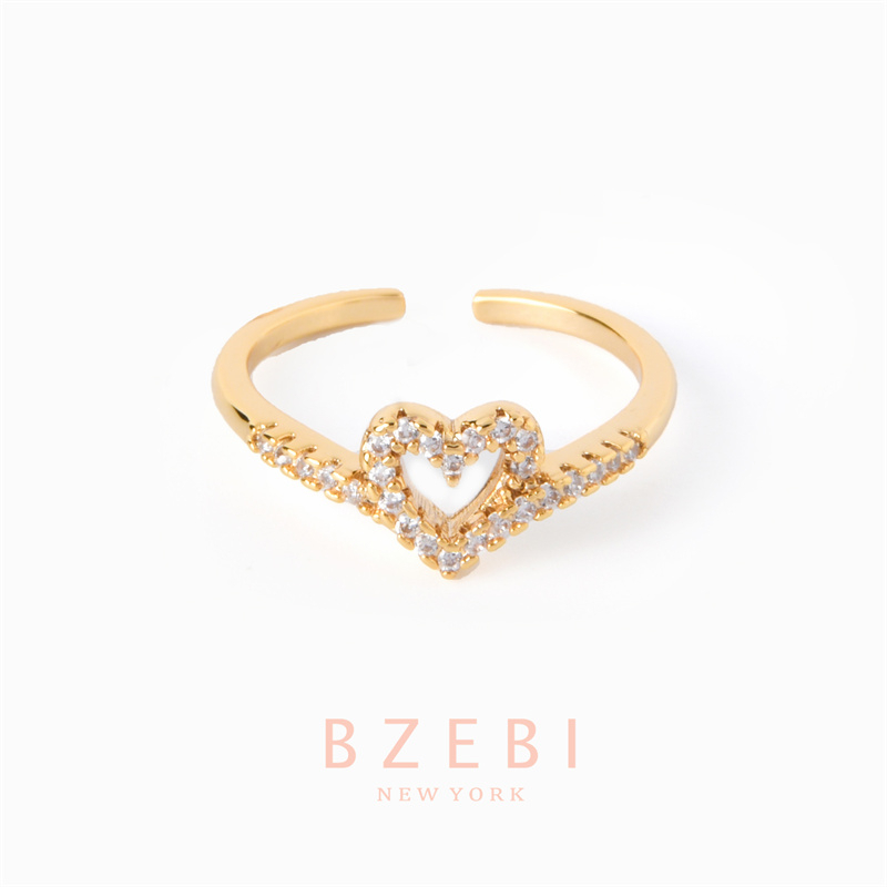 Bzebi Cincin Emas Berlian 18k, Cincin Terbuka Ajustable, Anti Karat, Gaya Korea, Aksesoris Fashion Wanita, Aksesoris Sehari-Hari, Perhiasan Premium, Hadiah Ulang Tahun Dengan Box 351r