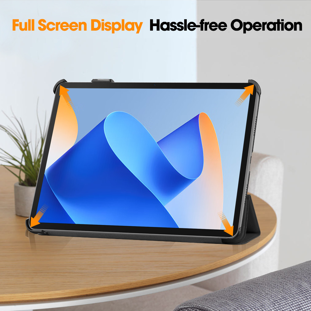 Untuk Huawei Matepad11.0 Inci (2023) DBR-W10 DBR-W00 11.0 Inci Tablet Perlindungan Case Fashion Tri-fold Custer Stand Casing Kualitas Tinggi Flip Holder Warna Solid Leather Cover