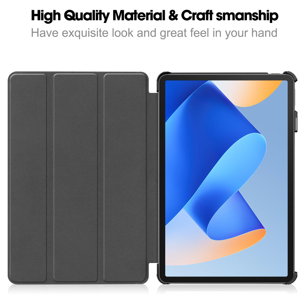 Untuk Huawei Matepad11.0 Inci (2023) DBR-W10 DBR-W00 11.0 Inci Tablet Perlindungan Case Fashion Tri-fold Custer Stand Casing Kualitas Tinggi Flip Holder Warna Solid Leather Cover