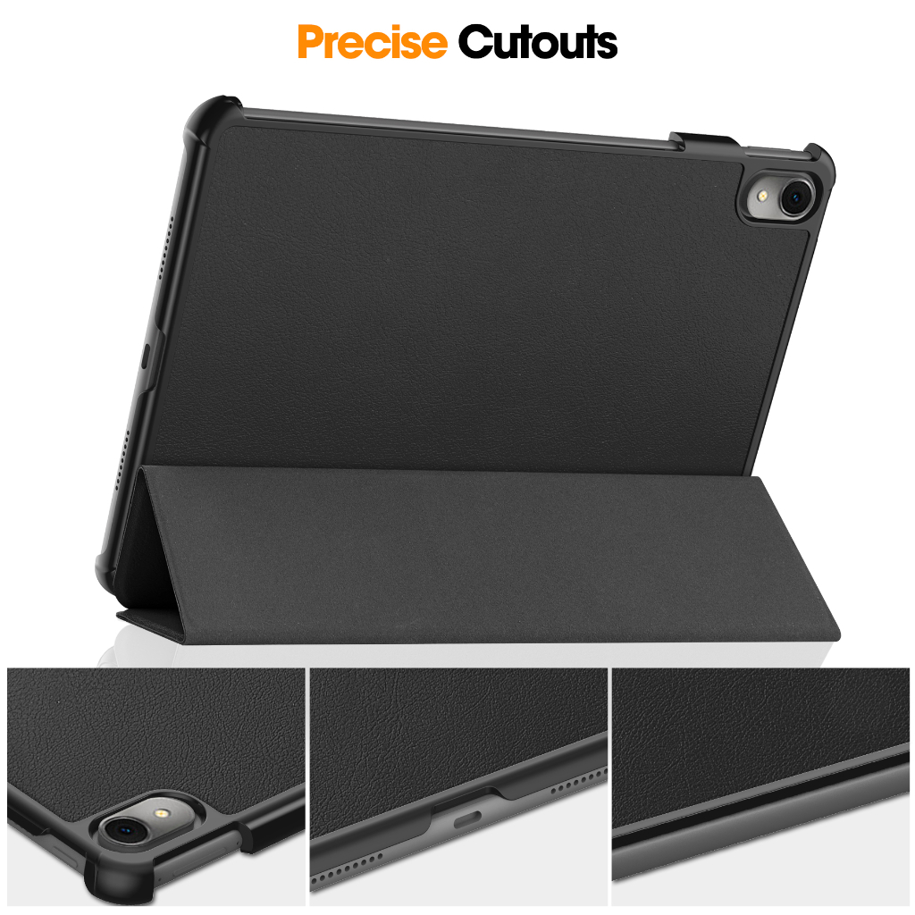 Untuk Huawei Matepad11.0 Inci (2023) DBR-W10 DBR-W00 11.0 Inci Tablet Perlindungan Case Fashion Tri-fold Custer Stand Casing Kualitas Tinggi Flip Holder Warna Solid Leather Cover