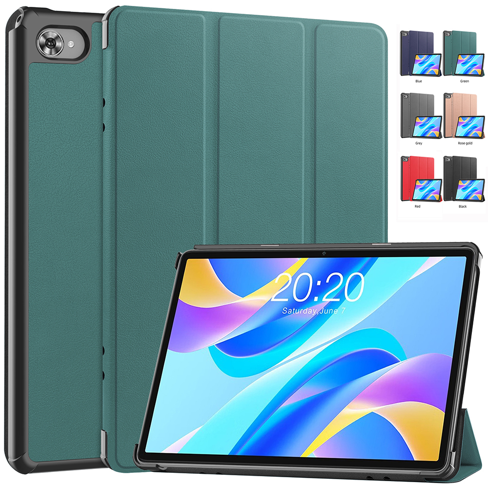 Untuk Teclast M40 Plus P40HD P30S 10.1 &quot;Tablet Protection Case Fashion Tri-fold Custer Stand Casing Kualitas Tinggi Flip Holder Warna Solid Penutup Kulit