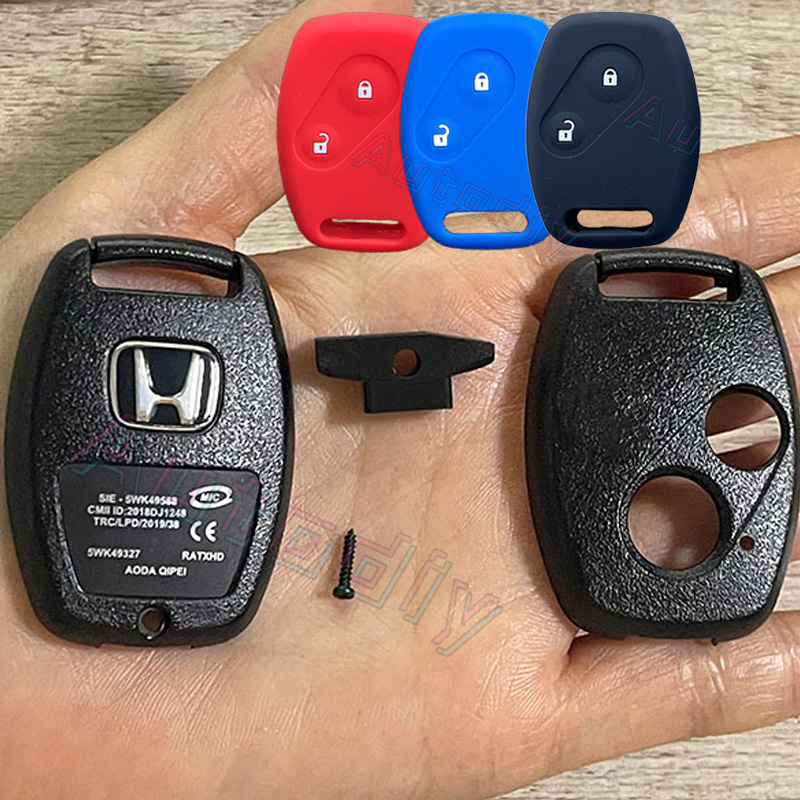 Case Kunci Mobil Shell Remote Fob Cover Untuk Honda Civic City Jazz Brio BRV Accord CRV Mobilio HRV Odyssey