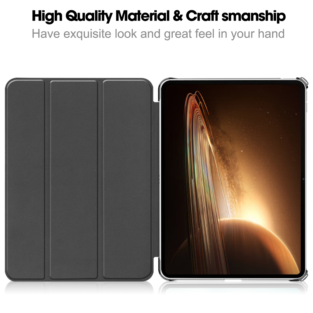 Untuk Oppo Pad2 (2023) 11.61 &quot;Pad2 OPD2201 Kualitas Tinggi Tablet Perlindungan Case Casing Fashion Pola Dicat Tiga Lipat Custer Flip Stand Leather Cover