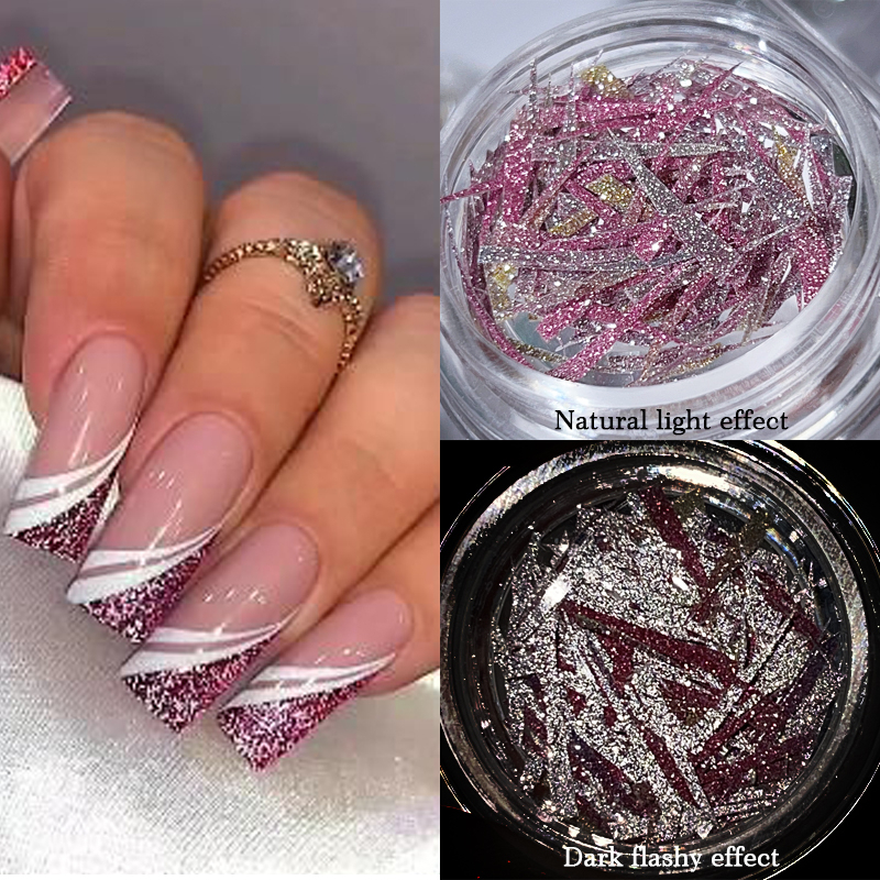 Born PRETTY Nail Glitter Glass Flakes Sparking Nail Art Bright Flakes Sequin 3D Dekorasi Nail Art