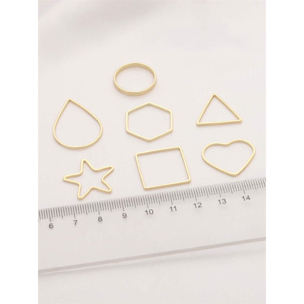 Diy Membuat Perhiasan Geometris Segitiga Tembaga Gantung Electroplated 14 K Tertutup Emas Anting Minimalis Aksesori Bahan Buatan Tangan Tertutup-loop Liontin