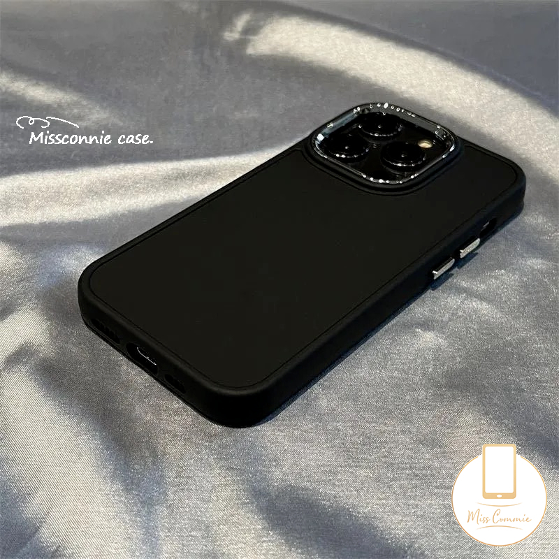 Case Warna Solid Sederhana Kompatibel Untuk iPhone 7Plus 11 14 13 12 Pro Max XR 8Plus X XS Max Mewah Plating Square Lembut Tpu Phone Cover