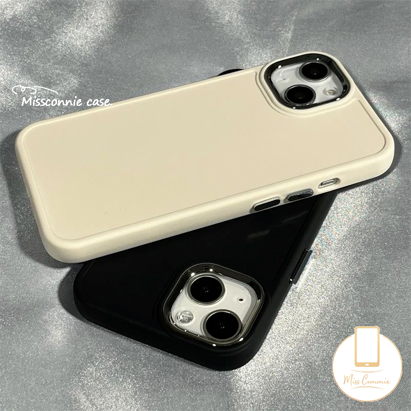 Case Warna Solid Sederhana Kompatibel Untuk iPhone 7Plus 11 14 13 12 Pro Max XR 8Plus X XS Max Mewah Plating Square Lembut Tpu Phone Cover