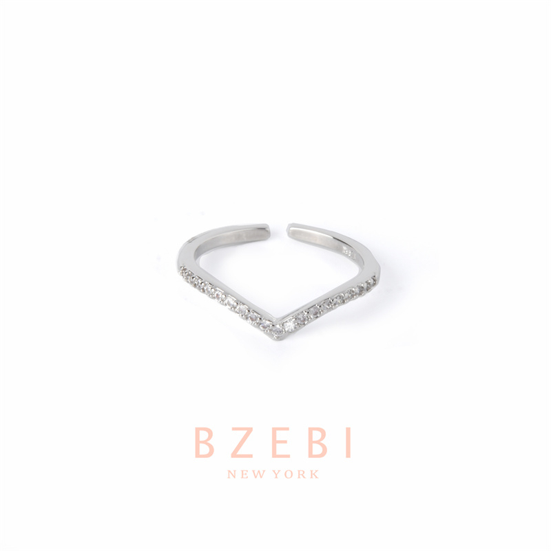 Bzebi Cincin Emas Berlian 18k, Cincin Terbuka Ajustable, Anti Karat, Gaya Korea, Aksesoris Fashion Wanita, Aksesoris Sehari-Hari, Perhiasan Premium, Hadiah Ulang Tahun Dengan Box 342r