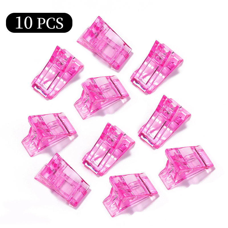 5/10pcs Klip Kuku Akrilik Transparan Gel Bangunan Cepat Tips Kuku Klip Ekstensi Kuku UV Klem Manicure