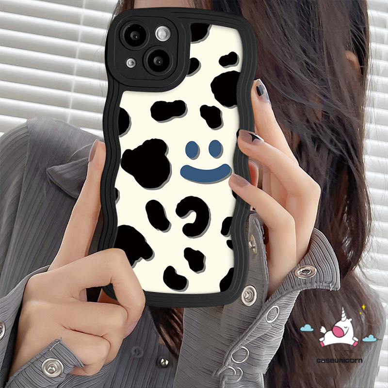 Case Soft Tpu Smiley Casing Redmi 10 9 12C A1 10A 9T 9A 10C A1+9C NFC Redmi Note 10s 11s 11 9s 8 9 10 Pro Max Mi 11T Pro POCO X3 NFC Pro M3 Motif Leopard Silicon Bergelombang Sarung Tepi