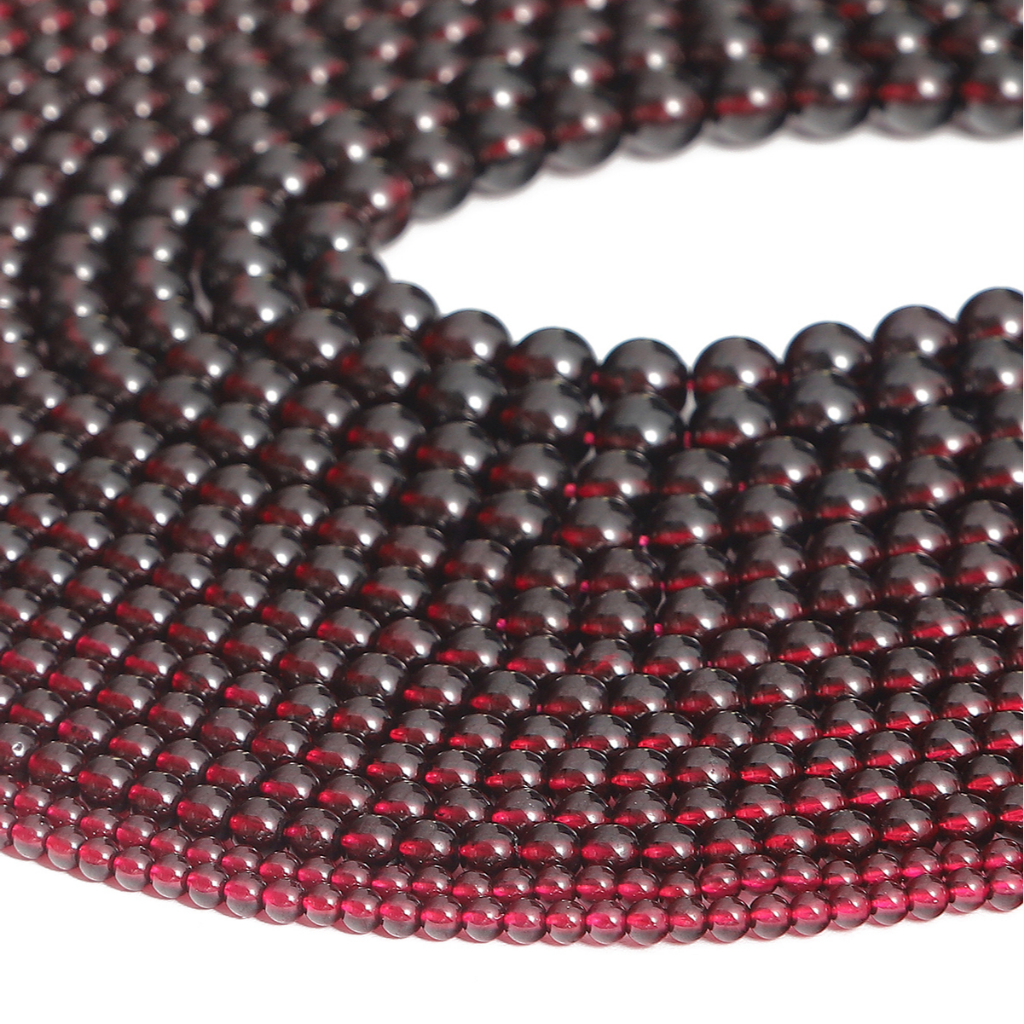 Garnet Seri Merah Alami garnet Beads Longgar Berjarak Manik Perhiasan DIY Gelang Kalung Pesona Aksesoris