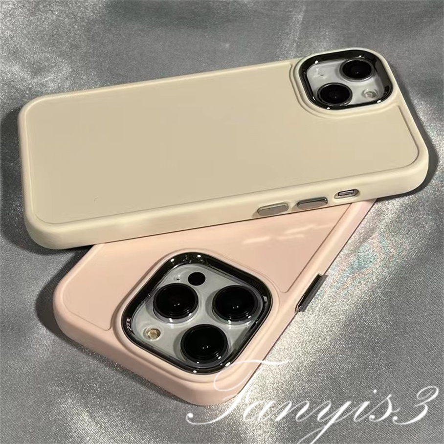 Compatible For iPhone 14 13 12 11 Pro Max X XR Xs Max 8 7 Plus Kompatibel Untuk Sederhana Warna Solid Phone Case Lembut Cover Pelindung