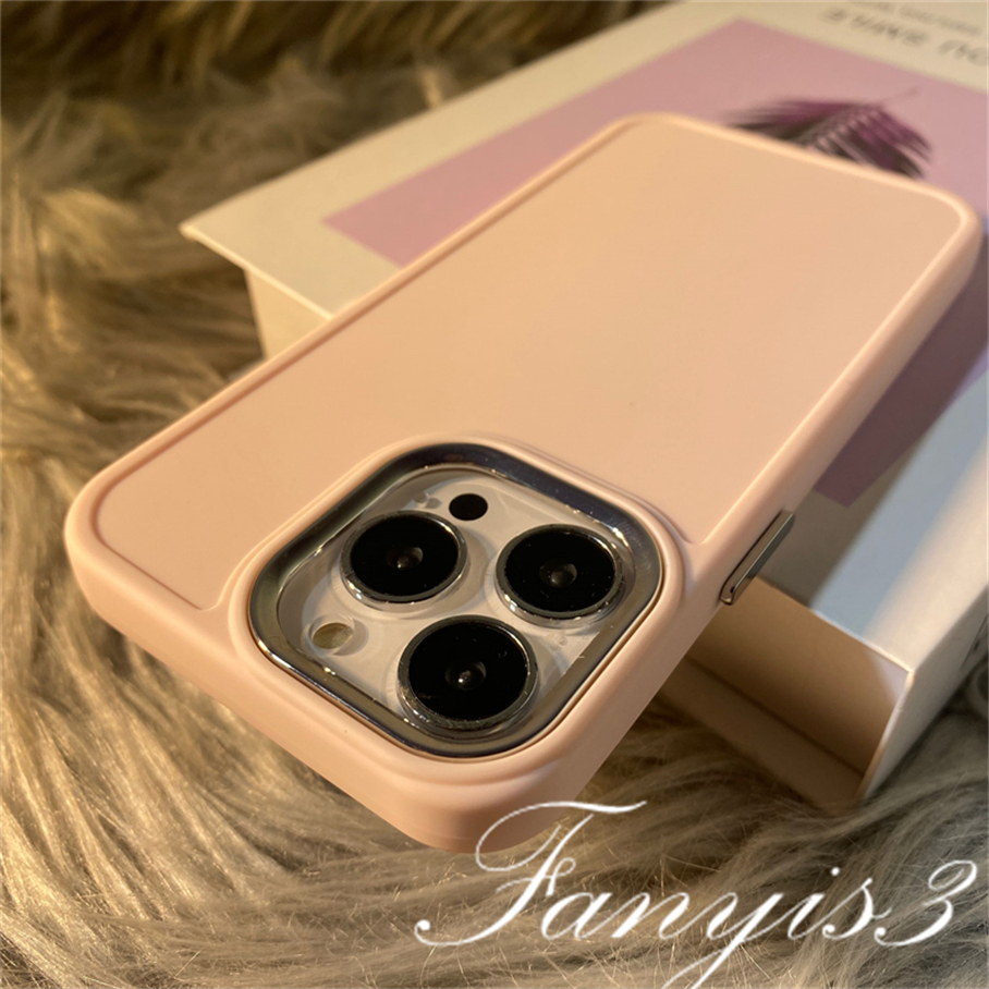 Compatible For iPhone 14 13 12 11 Pro Max X XR Xs Max 8 7 Plus Kompatibel Untuk Sederhana Solid Warna Putih Pink Casing Ponsel Lembut Cover Pelindung