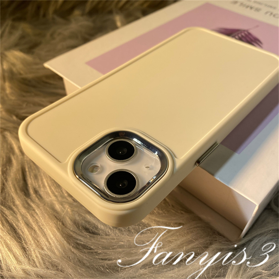 Compatible For iPhone 14 13 12 11 Pro Max X XR Xs Max 8 7 Plus Kompatibel Untuk Sederhana Warna Solid Phone Case Lembut Cover Pelindung