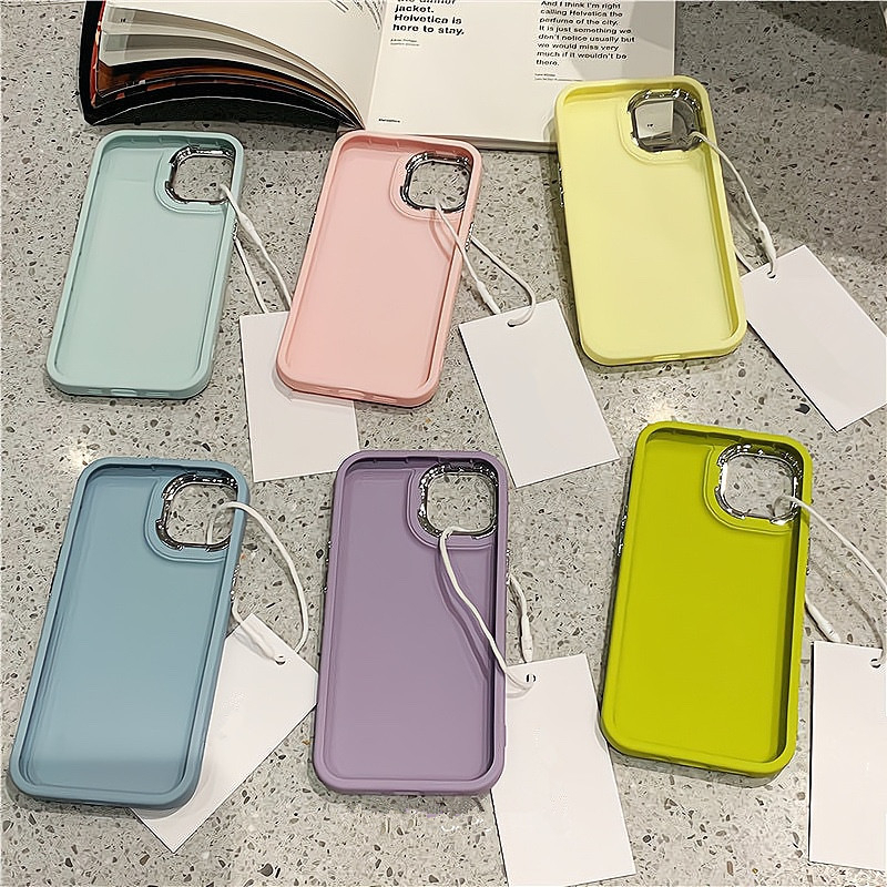 Ins Macaron Color Candy Liquid Silicone Matte Phone Case Kompatibel Untuk iPhone 14 Pro Max11 13 12 Pro Max X XS XR Anti Jatuh Lembut TPU Penutup Belakang