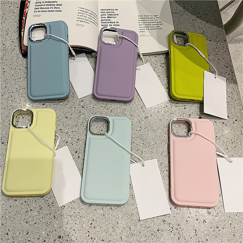 Ins Macaron Color Candy Liquid Silicone Matte Phone Case Kompatibel Untuk iPhone 14 Pro Max11 13 12 Pro Max X XS XR Anti Jatuh Lembut TPU Penutup Belakang