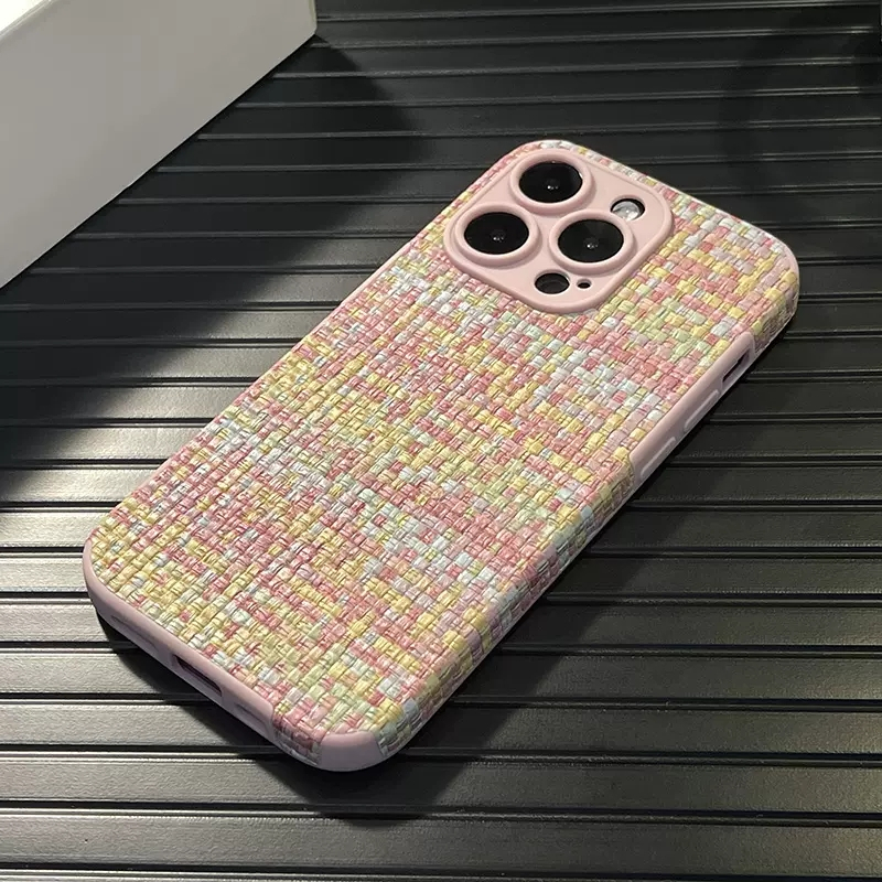 Soft Case Silikon Motif Kotak-Kotak Untuk iPhone 11 Pro Max 12 13 14 Pro Max X XR Xs Max 7 8 Plus