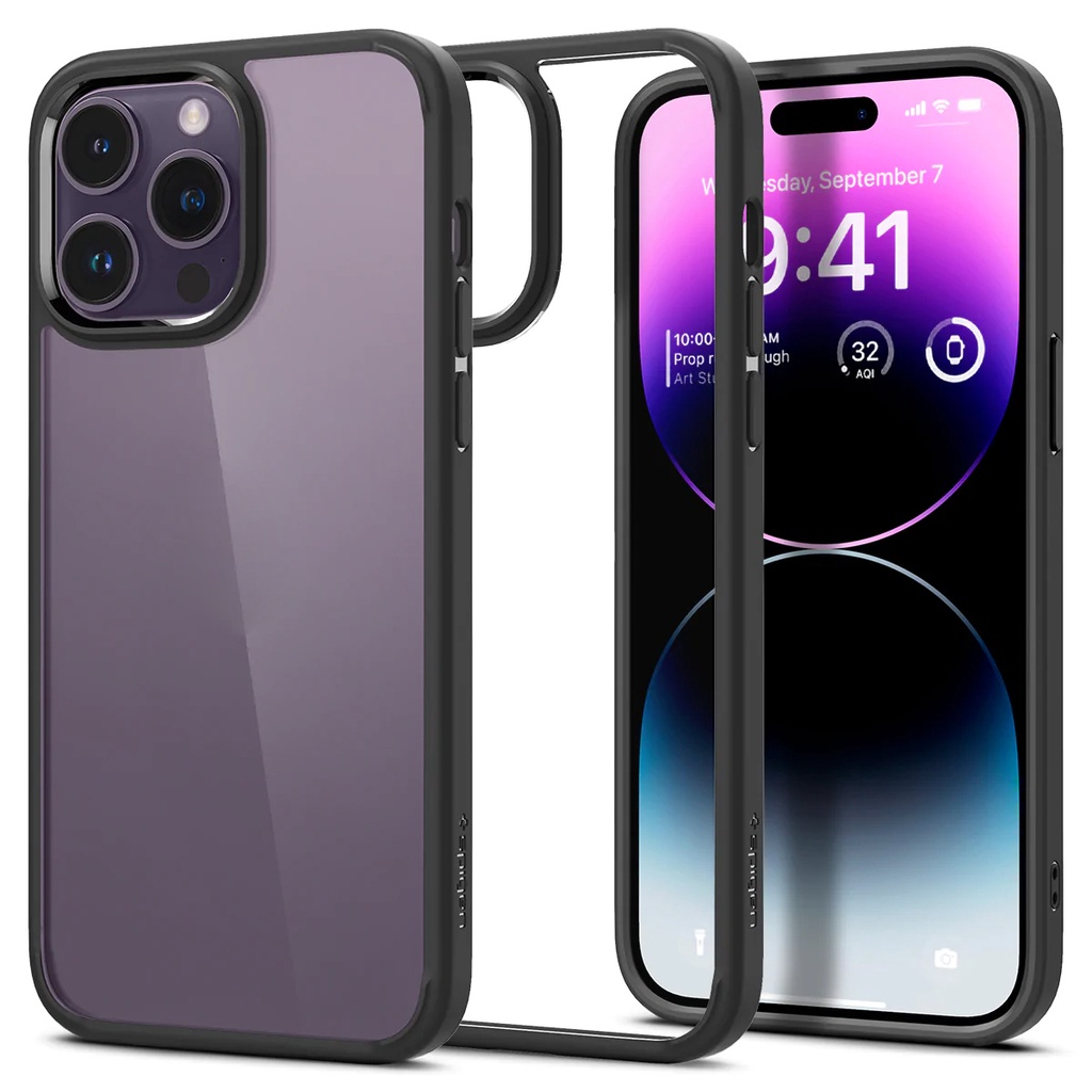 Spigen iPhone 14 Pro Max 13 Pro Max 12 Pro Max Case ultra hybrid Casing Ponsel Transparan Shockproof Casing iPhone Cover