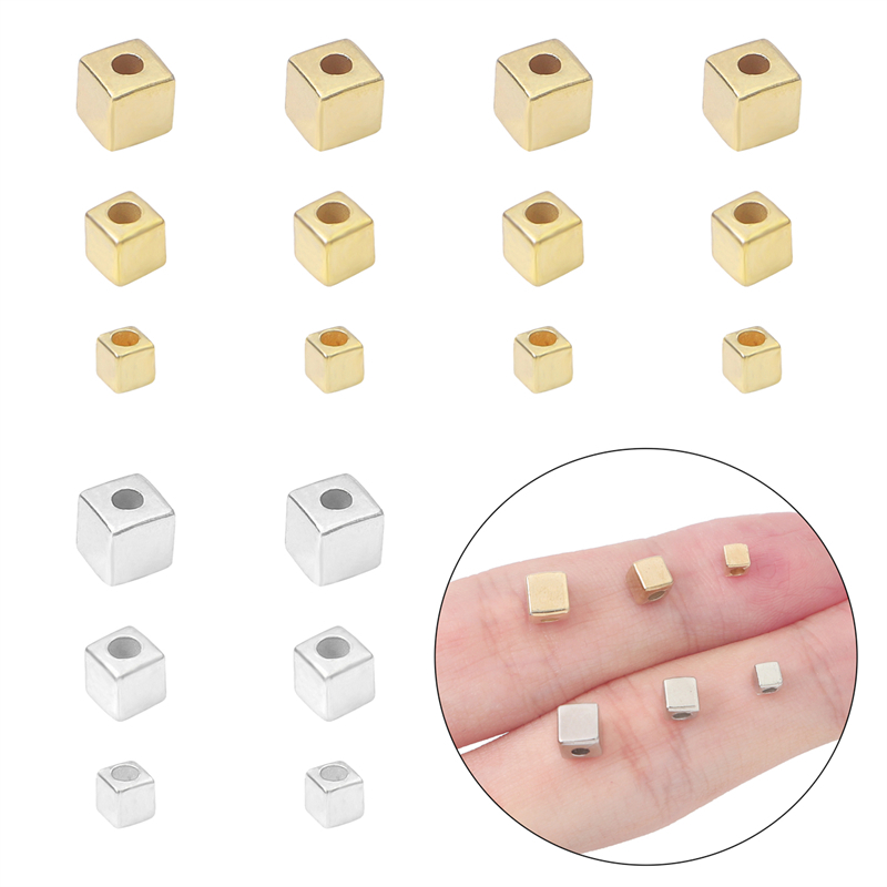 3mm 4mm 5mm CCB Manik-Manik Shim Biji Persegi Untuk Membuat Perhiasan DIY Aksesoris